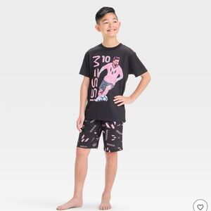 Messi 2pc Soccer Pajama Set - Black nWT